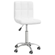 Vidaxl Swivel Office Chair White Faux Leather
