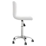Vidaxl Swivel Office Chair White Faux Leather