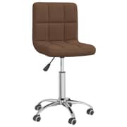 Vidaxl Swivel Office Chair Brown Fabric