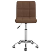 Vidaxl Swivel Office Chair Brown Fabric