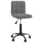 Vidaxl Swivel Office Chair Dark Grey Velvet