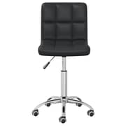 Vidaxl Swivel Office Chair Black Faux Leather