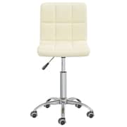 Vidaxl Swivel Office Chair Cream Fabric
