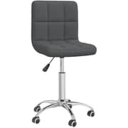 Vidaxl Swivel Office Chair Dark Grey Fabric