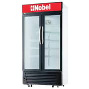 Nobel Upright Double Door Chiller Black 518 Litres NSF650