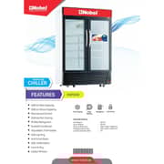 Nobel Upright Double Door Chiller Black 518 Litres NSF650