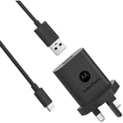 Motorola TurboPower 18 Wall Charger with USB-C Cable 1m Black