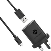 Motorola Rapid Wall Charger with USB-C Cable 1m Black