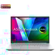 Asus Vivobook Pro 14 Laptop - 11th Gen Core i7 3.30GHz 16GB 1TB 4GB Win11Home 14inch OLED Silver English/Arabic Keyboard K3400PH OLED007W (2022) Middle East Version