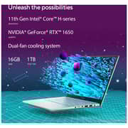 Asus Vivobook Pro 14 Laptop - 11th Gen Core i7 3.30GHz 16GB 1TB 4GB Win11Home 14inch OLED Silver English/Arabic Keyboard K3400PH OLED007W (2022) Middle East Version