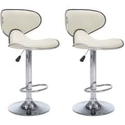 Vidaxl Bar Stools 2 Pcs Cream Faux Leather
