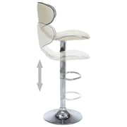 Vidaxl Bar Stools 2 Pcs Cream Faux Leather