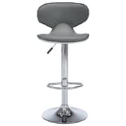 Vidaxl Bar Stools 2 Pcs Grey Faux Leather