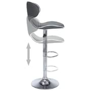 Vidaxl Bar Stools 2 Pcs Grey Faux Leather