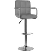 Vidaxl Bar Stool Grey Faux Leather