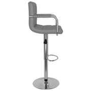 Vidaxl Bar Stool Grey Faux Leather