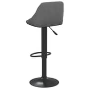 Vidaxl Bar Stool Dark Grey Velvet