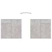 Vidaxl Sideboard Concrete Grey 80x36x75 Cm Chipboard
