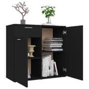 Vidaxl Sideboard Black 80x36x75 Cm Chipboard
