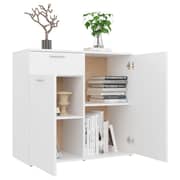 Vidaxl Sideboard White 80x36x75 Cm Chipboard