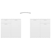 Vidaxl Sideboard White 80x36x75 Cm Chipboard