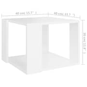 Vidaxl Coffee Table White 40x40x30 Cm Engineered Wood