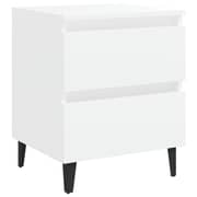 Vidaxl Bed Cabinets 2 Pcs White 40x35x50 Cm Chipboard