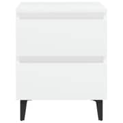 Vidaxl Bed Cabinets 2 Pcs White 40x35x50 Cm Chipboard
