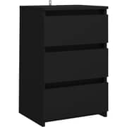 Vidaxl Bed Cabinet Black 40x35x62.5 Cm Chipboard