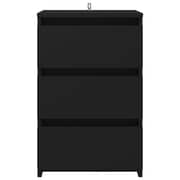 Vidaxl Bed Cabinet Black 40x35x62.5 Cm Chipboard