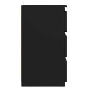 Vidaxl Bed Cabinet Black 40x35x62.5 Cm Chipboard