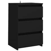 Vidaxl Bed Cabinets 2 Pcs Black 40x35x62.5 Cm Chipboard