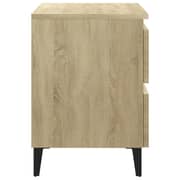 Vidaxl Bed Cabinets 2 Pcs Sonoma Oak 40x35x50 Cm Chipboard