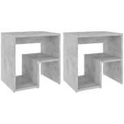 Vidaxl Bed Cabinets 2 Pcs Concrete Grey 40x30x40 Cm Chipboard
