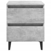 Vidaxl Bed Cabinets 2 Pcs Concrete Grey 40x35x50 Cm Chipboard