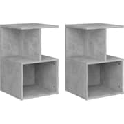 Vidaxl Bedside Cabinets 2 Pcs Concrete Grey 35x35x55 Cm Chipboard