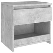 Vidaxl Bedside Cabinets 2 Pcs Concrete Grey 40x30x39 Cm Chipboard