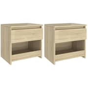 Vidaxl Bedside Cabinets 2 Pcs Sonoma Oak 40x30x39 Cm Chipboard