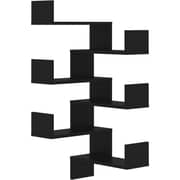 Vidaxl Wall Corner Shelves 2 Pcs Black 40x40x50 Cm Chipboard