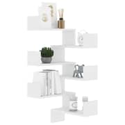 Vidaxl Wall Corner Shelves 2 Pcs White 40x40x50 Cm Chipboard