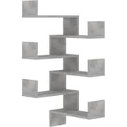 Vidaxl Wall Corner Shelves 2 Pcs Concrete Grey 40x40x50 Cm Chipboard