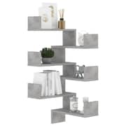 Vidaxl Wall Corner Shelves 2 Pcs Concrete Grey 40x40x50 Cm Chipboard