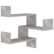 Vidaxl Wall Corner Shelves 2 Pcs Concrete Grey 40x40x50 Cm Chipboard