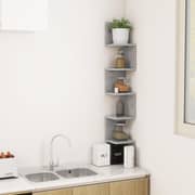 Vidaxl Wall Corner Shelf Concrete Grey 20x20x127.5 Cm Chipboard