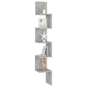 Vidaxl Wall Corner Shelf Concrete Grey 20x20x127.5 Cm Chipboard