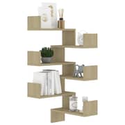 Vidaxl Wall Corner Shelves 2 Pcs Sonoma Oak 40x40x50 Cm Chipboard