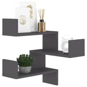 Vidaxl Wall Corner Shelf Grey 40x40x50 Cm Chipboard