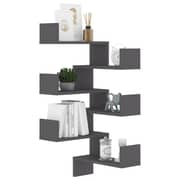 Vidaxl Wall Corner Shelves 2 Pcs Grey 40x40x50 Cm Chipboard