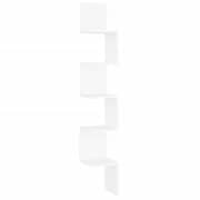 Vidaxl Wall Corner Shelf White 20x20x127.5 Cm Chipboard