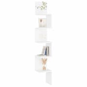 Vidaxl Wall Corner Shelf White 20x20x127.5 Cm Chipboard